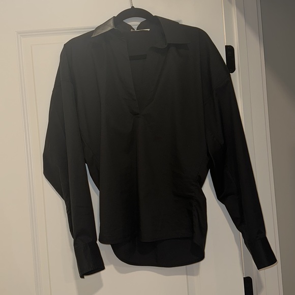 Celine black blouse vneck three quarter sleeve size 36 - Picture 6 of 17